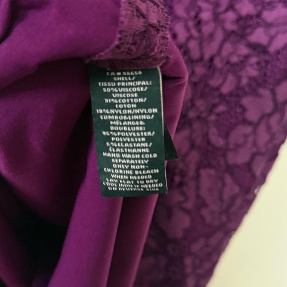 Ralph Lauren Purple Lace Dress NEW Sz 12 - Picture 6 of 6